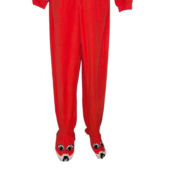 Nick & Nora Red Fox Pajamas Womens M Footed Unionsuit PJs Costume Solid - Picture 3 of 10